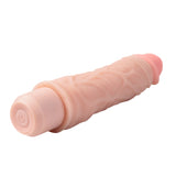 Dr. Skin Silicone Dr. David Beige 8.5-Inch Long Vibrating Dildo