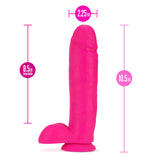 Neo Realistic Neon Pink 11-Inch Long Dildo