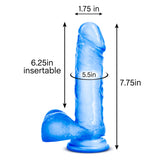 B Yours Sweet N' Hard 2 Realistic Blue 8-Inch Long Dildo