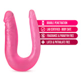 B Yours Sweet U-Shaped Double Sided Pink 12.5-Inch Long Double Dildo