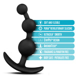 Luxe Be Me 3 Black 5.25-Inch Anal Plug With Handle