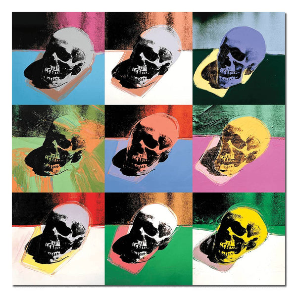 Skulls By Andy Warhol - Sheet of 9 Kiss-Cut Stickers