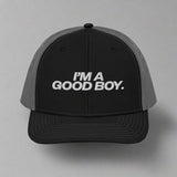 I’M A Good Boy Trucker Hat - Black / Charcoal