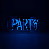 party Glass Neon Sign - Pink, yellow or blue