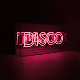 Pink 'disco' Acrylic Box Neon Light Pink or Blue
