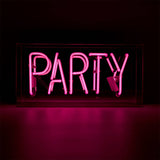 party Glass Neon Sign - Pink, yellow or blue