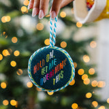 Overthink Needlepoint Ornament