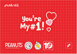 Snoopy V Day Howdy Partner Pin Card
