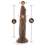 Dr. Skin Silicone Dr. Carter Realistic Chocolate 7.5-Inch Long Dildo