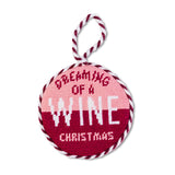 Wine Christmas Needlepoint Ornament