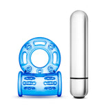 Stay Hard Bull Ring 3-In-1 Blue 10-Function Vibrating Penis Ring