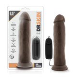 Dr. Skin Dr. Throb Realistic Chocolate 9.5-Inch Vibrating Dildo