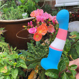 Avant Pride True Blue P2 Artisan 6 Inch Curved P-Spot / G-Spot Dildo with Suction Cup