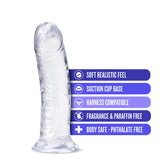 B Yours Plus Roar N’ Ride Realistic Clear 8-Inch Long Dildo