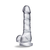 B Yours Diamond Quartz Realistic Clear 7.5-Inch Long Dildo