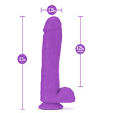 Neo Elite Silicone Dual Density Dildo with Balls 11in - Purple