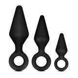 Luxe Night Rimmer Kit Black Anal Plug With Handle