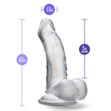 B Yours Diamond Sparkle Realistic P-Spot Clear 6.5-Inch Long Dildo