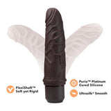 Dr. Skin Silicone Dr. Robert Brown 7.25-Inch Long Vibrating Dildo