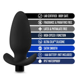 Anal Adventures Platinum Saddle Black 4.5-Inch Vibrating Anal Plug