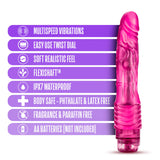 B Yours Vibe #2 Realistic Pink 9-Inch Long Vibrating Dildo