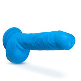 Neo Realistic Neon Blue 9-Inch Long Dildo