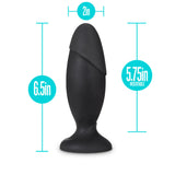 Anal Adventures Platinum Rocket Black 6.5-Inch Anal Plug