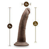 Dr. Skin Plus Realistic Chocolate 7.5-Inch Long Dildo