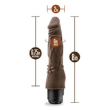 Dr. Skin Cock Vibe 4 Realistic Chocolate 8-Inch Long Vibrating Dildo