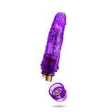 B Yours Vibe #3 Realistic Purple 7.25-Inch Long Vibrating Dildo