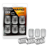 Stay Hard Clear Soft Tickler Penis Sleeve Kit Set of 6