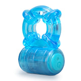 Stay Hard Blue 5-Function Rechargeable Vibrating Penis Ring