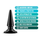 Anal Adventures Basic Pleaser Black 4-Inch Vibrating Anal Plug