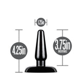 Anal Adventures Basic Black 4.25-Inch Anal Plug