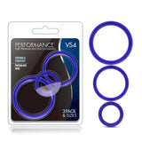 Performance VS4 Indigo Penis Ring Set 3-Sizes