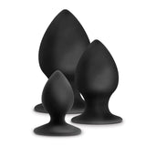 Anal Adventures Platinum Stout Kit Black Anal Plug
