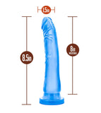 B Yours Sweet N' Hard 6 Realistic Blue 8.5-Inch Long Dildo