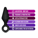 Anal Adventures Platinum Loop Kit Black Anal Plug