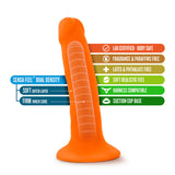 Neo Realistic Neon Orange 6-Inch Long Dildo