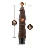 Dr. Skin Cock Vibe 1 Realistic Chocolate 9-Inch Long Vibrating Dildo