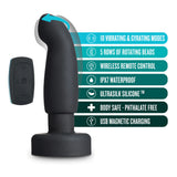 Anal Adventures Platinum Curved Black 5.75-Inch Vibrating Anal Plug