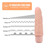 Dr. Skin Silicone Dr. Robert Beige 7.25-Inch Long Vibrating Dildo