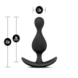 Luxe Explore Black 4.5-Inch Anal Plug With Handle