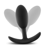 Anal Adventures Platinum Vibra Slim Black 4-Inch Anal Plug