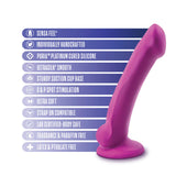 Avant Ergo Mini Violet D9 Artisan 7 Inch Thin Dildo with Suction Cup Base