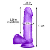 B Yours Sweet N' Hard 2 Realistic Purple 8-Inch Long Dildo