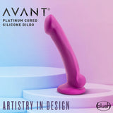 Avant Ergo Mini Violet D9 Artisan 7 Inch Thin Dildo with Suction Cup Base