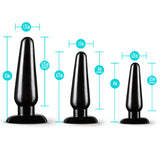 Anal Adventures Basic Kit Black Anal Plug