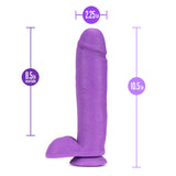 Neo Realistic Neon Purple 10.5-Inch Long Dildo