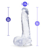 B Yours Plus Ram N’ Jam Realistic Clear 8-Inch Long Dildo